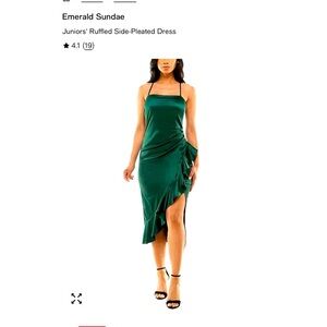 Emerald Sundae Asymmetrical Green Dress